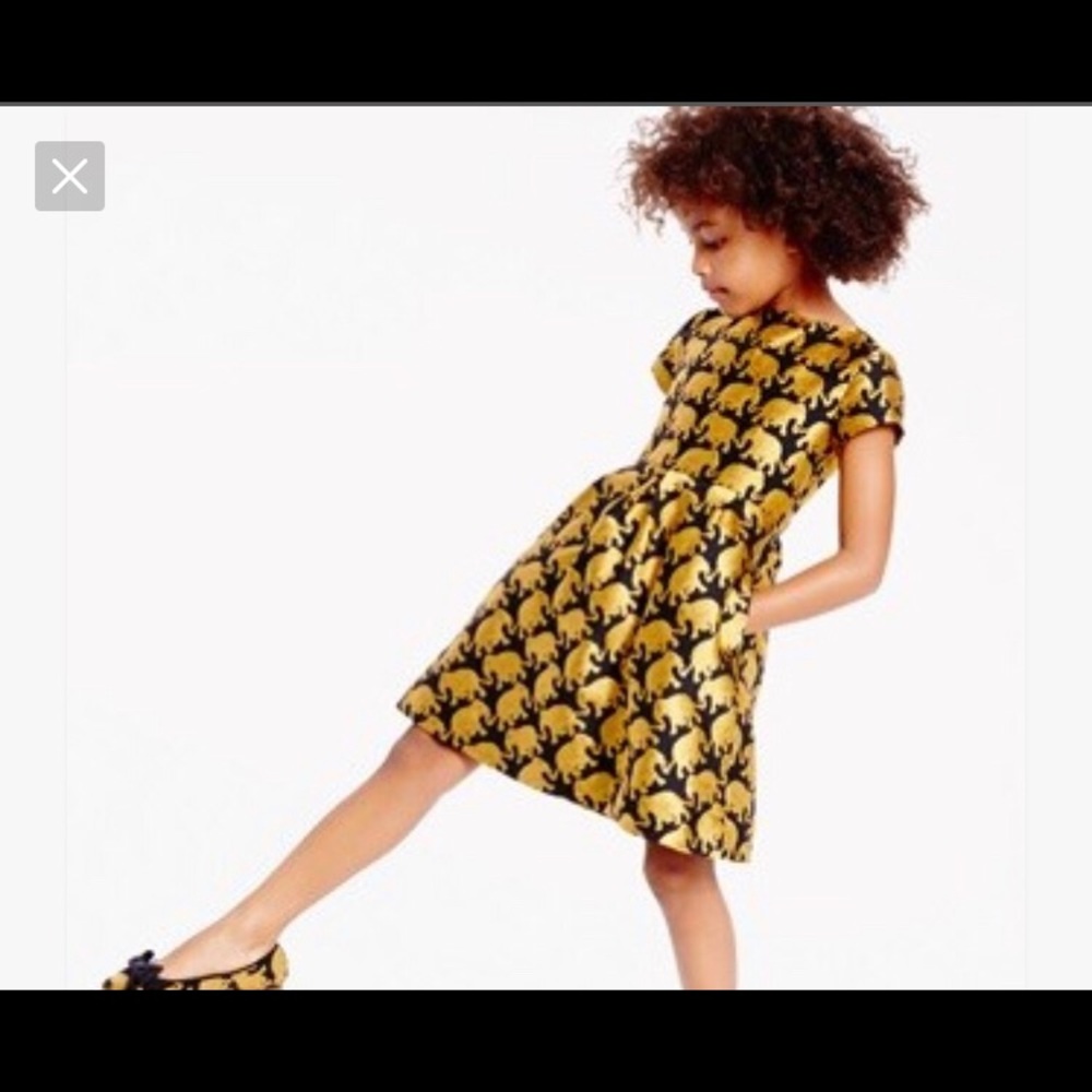 Girls Crewcuts j.crew elephant dress size 8